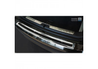 Stainless steel bumper protector suitable for 'Deluxe' BMW X6 F16 2014- Chrome/Black Carbon