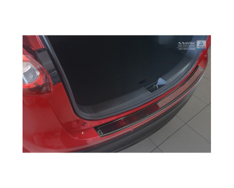 Stainless steel bumper protector suitable for 'Deluxe' Mazda CX-5 2014- Black/Red-Black Carbon, Image 2