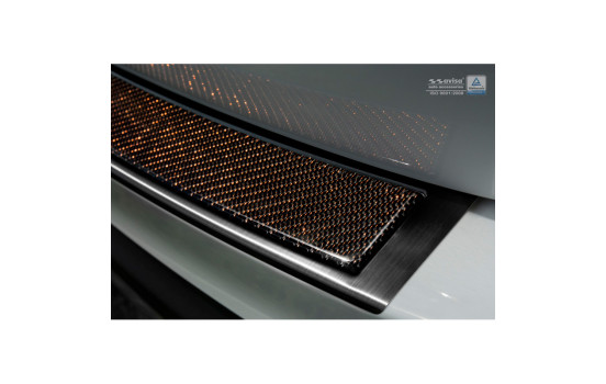 Stainless steel bumper protector suitable for 'Deluxe' Mercedes GLC 2015- Black/Red-Black Carbon, Image 4