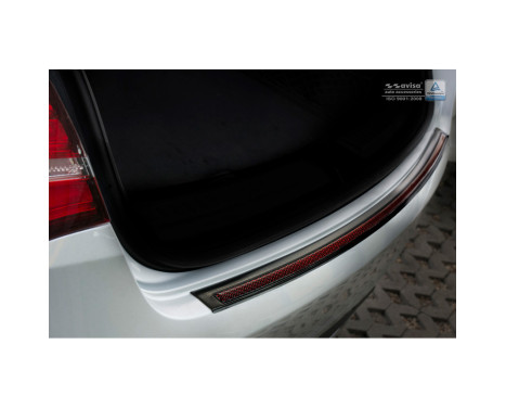 Stainless steel bumper protector suitable for 'Deluxe' Mercedes GLE Coupé 2015- Black/Red-Black Carbon, Image 3