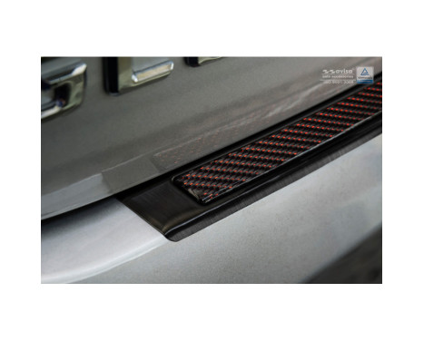 Stainless steel bumper protector suitable for 'Deluxe' Mercedes GLE Coupé 2015- Black/Red-Black Carbon, Image 5