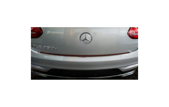 Stainless steel bumper protector suitable for 'Deluxe' Mercedes GLE Coupé 2015- Chrome/Red-Black Carbon, Image 2