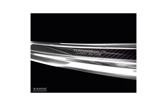 Stainless steel bumper protector suitable for 'Deluxe' Porsche Cayenne III 2017- 'Performance' Silver/Bl, Image 4