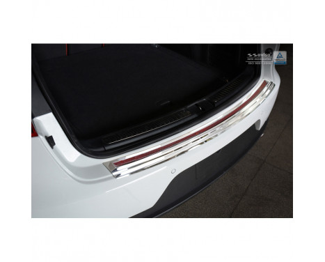 Stainless steel bumper protector suitable for 'Deluxe' Porsche Macan 2014- Chrome/Red-Black Carbon