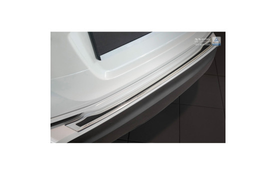 Stainless steel bumper protector suitable for 'Deluxe' Toyota C-HR 2016- Chrome/Black Carbon, Image 3