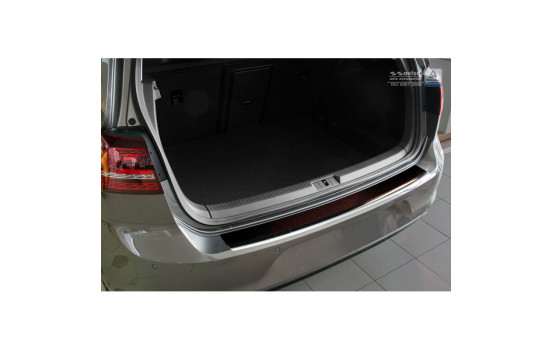 Stainless steel bumper protector suitable for 'Deluxe' Volkswagen Golf VII HB 3/5-door 2012- Chrome/Red-Z