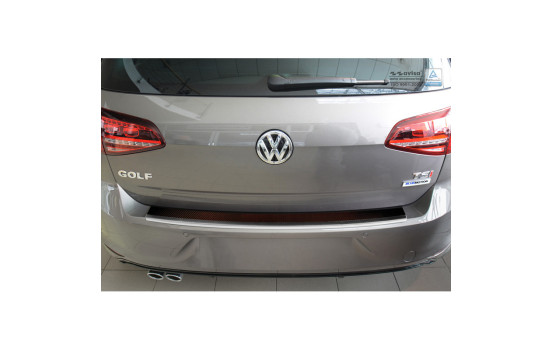 Stainless steel bumper protector suitable for 'Deluxe' Volkswagen Golf VII HB 3/5-door 2012- Chrome/Red-Z, Image 3