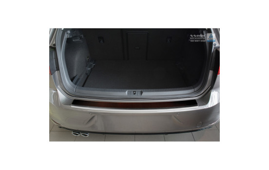 Stainless steel bumper protector suitable for 'Deluxe' Volkswagen Golf VII HB 3/5-door 2012- Chrome/Red-Z, Image 4