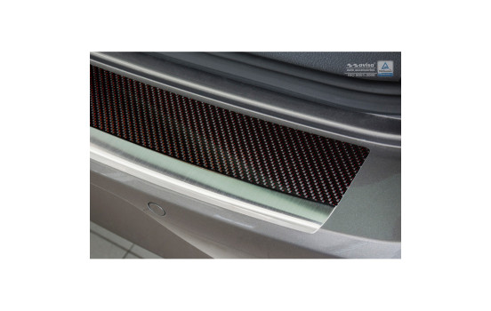 Stainless steel bumper protector suitable for 'Deluxe' Volkswagen Golf VII HB 3/5-door 2012- Chrome/Red-Z, Image 5