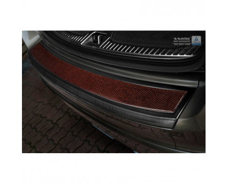Stainless steel bumper protector suitable for 'Deluxe' Volvo XC60 2013-2016 Black/Red-Black Carbon