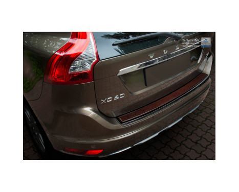 Stainless steel bumper protector suitable for 'Deluxe' Volvo XC60 2013-2016 Black/Red-Black Carbon, Image 2