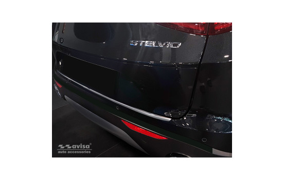 Stainless steel bumper protector suitable for Alfa Romeo Stelvio 2017- 'Ribs', Image 4