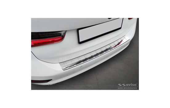Stainless steel bumper protector suitable for BMW 3-Series G21 Touring 2019-2022 'Ribs'
