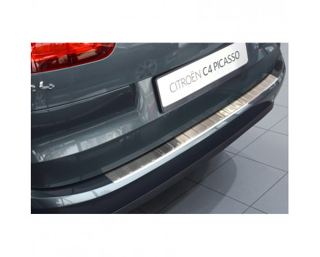 Stainless steel bumper protector suitable for Citroën C4 Picasso 2013- 'Ribs'