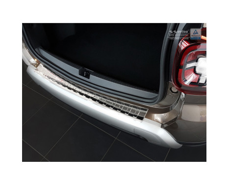 Stainless steel bumper protector suitable for Dacia Duster II 2018- 'Ribs', Image 2