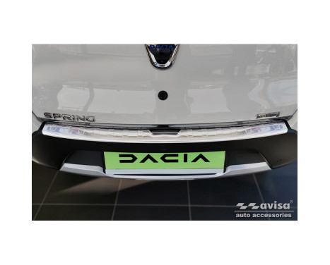 Stainless steel bumper protector suitable for Dacia Spring 2020- 'Ribs', Image 3