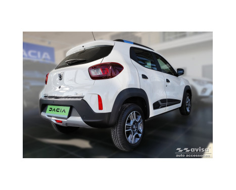 Stainless steel bumper protector suitable for Dacia Spring 2020- 'Ribs', Image 6