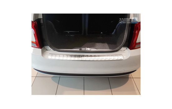 Stainless steel bumper protector suitable for Fiat 500 2015- 'Ribs', Image 2
