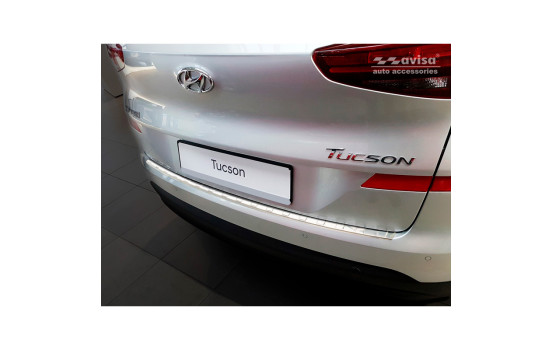 Stainless steel bumper protector suitable for Hyundai Tucson FL 2018-'Ribs', Image 4