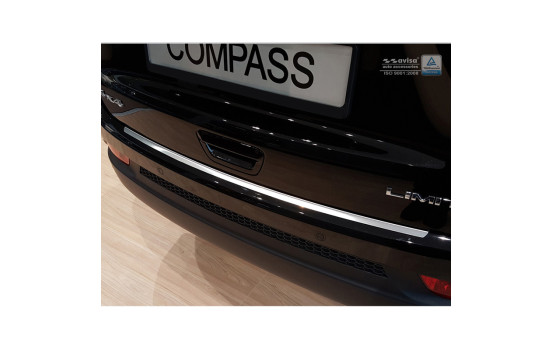 Stainless steel bumper protector suitable for Jeep Compass 2017- 'Ribs', Image 3