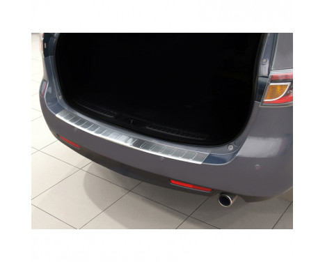Stainless steel bumper protector suitable for Mazda 6 estate 2008-2012 'Ribs', Image 2