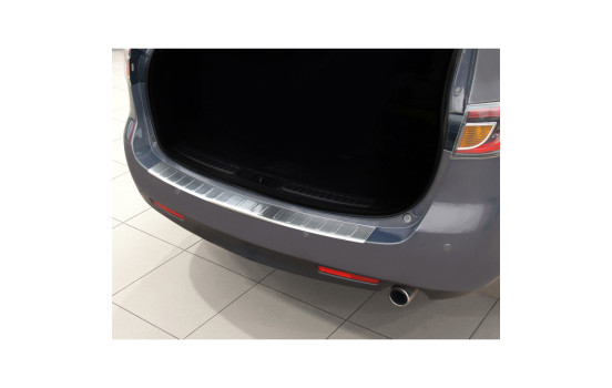Stainless steel bumper protector suitable for Mazda 6 estate 2008-2012 'Ribs', Image 2