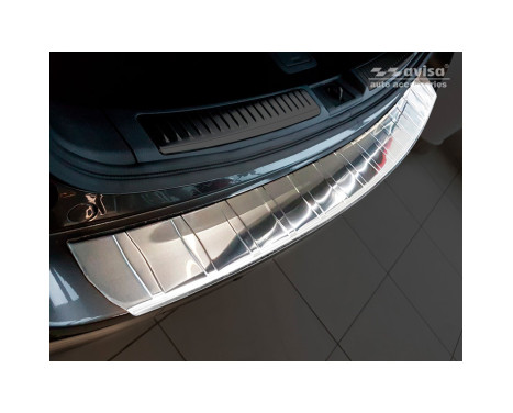 Stainless steel bumper protector suitable for Mazda 6 III GJ estate 2012- 'Ribs' (Long version), Image 2