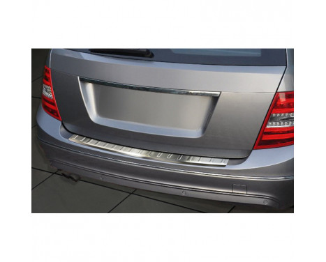 Stainless steel bumper protector suitable for Mercedes C-Class W204 Kombi 2011-2014 'Ribs'