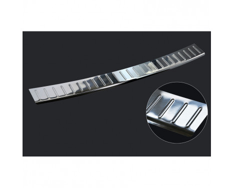 Stainless steel bumper protector suitable for Mercedes C-Class W205 Kombi 2014- 'Ribs'