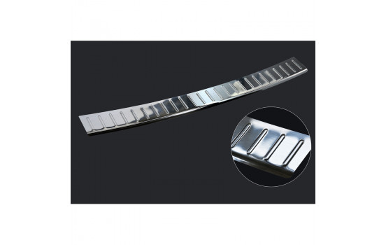 Stainless steel bumper protector suitable for Mercedes C-Class W205 Kombi 2014- 'Ribs'