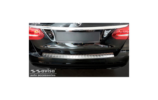 Stainless steel bumper protector suitable for Mercedes C-Class W205 Kombi 2014- 'Ribs', Image 2