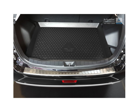 Stainless steel bumper protector suitable for Mitsubishi ASX 2010- 'Ribs', Image 4