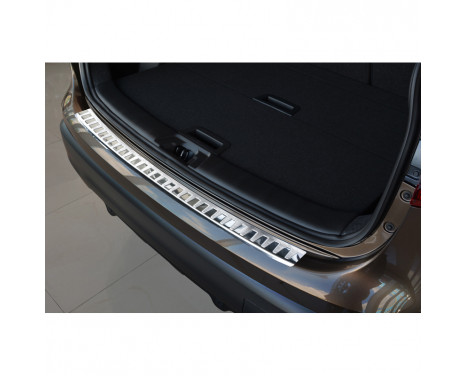 Stainless steel bumper protector suitable for Nissan Qashqai II 2014- 'Ribs'