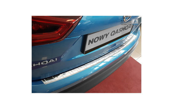 Stainless steel bumper protector suitable for Nissan Qashqai II Facelift 2017- 'Ribs'