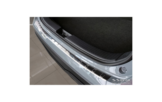 Stainless steel bumper protector suitable for Nissan Qashqai III 2021- 'Ribs'