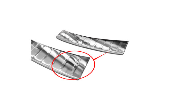 Stainless steel bumper protector suitable for Opel Corsa F HB 5-door 2019- 'Ribs', Image 4