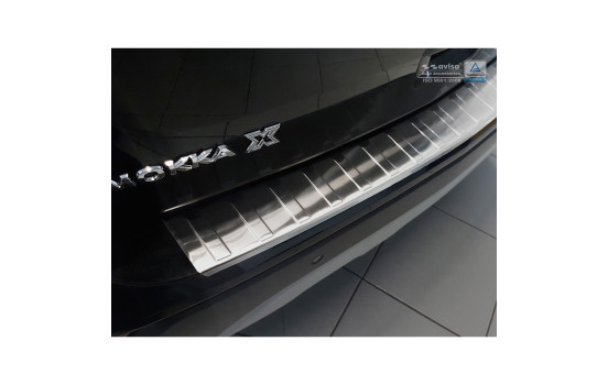 Stainless steel bumper protector suitable for Opel Mokka X 2016- 'Ribs', Image 3