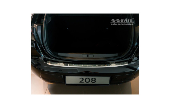 Stainless steel bumper protector suitable for Peugeot 208 II HB 5-door 2019- 'Ribs'