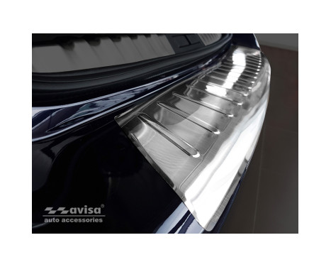 Stainless steel bumper protector suitable for Peugeot 508 II SW 2019- 'Ribs', Image 2