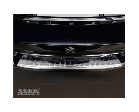 Stainless steel bumper protector suitable for Peugeot 508 II SW 2019- 'Ribs', Image 4