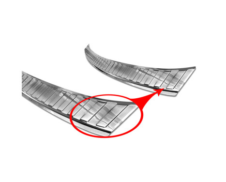 Stainless steel bumper protector suitable for Renault Clio E HB 5-door 2019- 'Ribs', Image 5