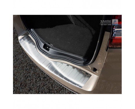 Stainless steel bumper protector suitable for Renault Grand Scenic IV 2016- 'Ribs'
