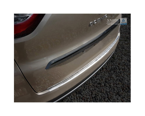 Stainless steel bumper protector suitable for Renault Grand Scenic IV 2016- 'Ribs', Image 3