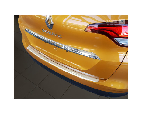 Stainless steel bumper protector suitable for Renault Scenic IV 2016- 'Ribs', Image 2