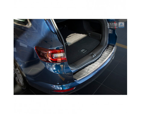 Stainless steel bumper protector suitable for Renault Talisman Grandtour 2016- 'Ribs'