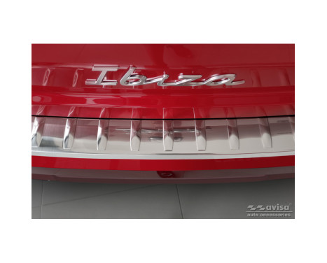 Stainless steel bumper protector suitable for Seat Ibiza 6F Facelift 2021- 'Ribs', Image 4