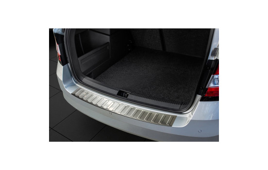 Stainless steel bumper protector suitable for Skoda Fabia III Combi 2015- 'Ribs'
