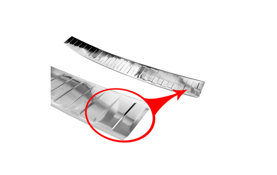 Stainless steel bumper protector suitable for Skoda Kamiq 2019- 'Ribs', Image 6