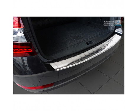 Stainless steel bumper protector suitable for Skoda Octavia III Kombi Facelift 2017- 'Ribs'