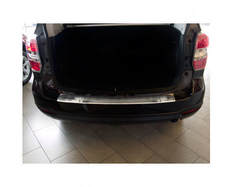 Stainless steel bumper protector suitable for Subaru Forester IV 2012- 'Ribs', Image 2